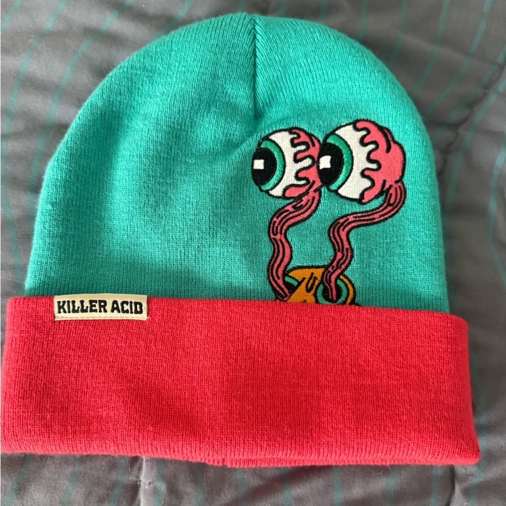 NWOT Killer Acid Graphic Knit Beanie